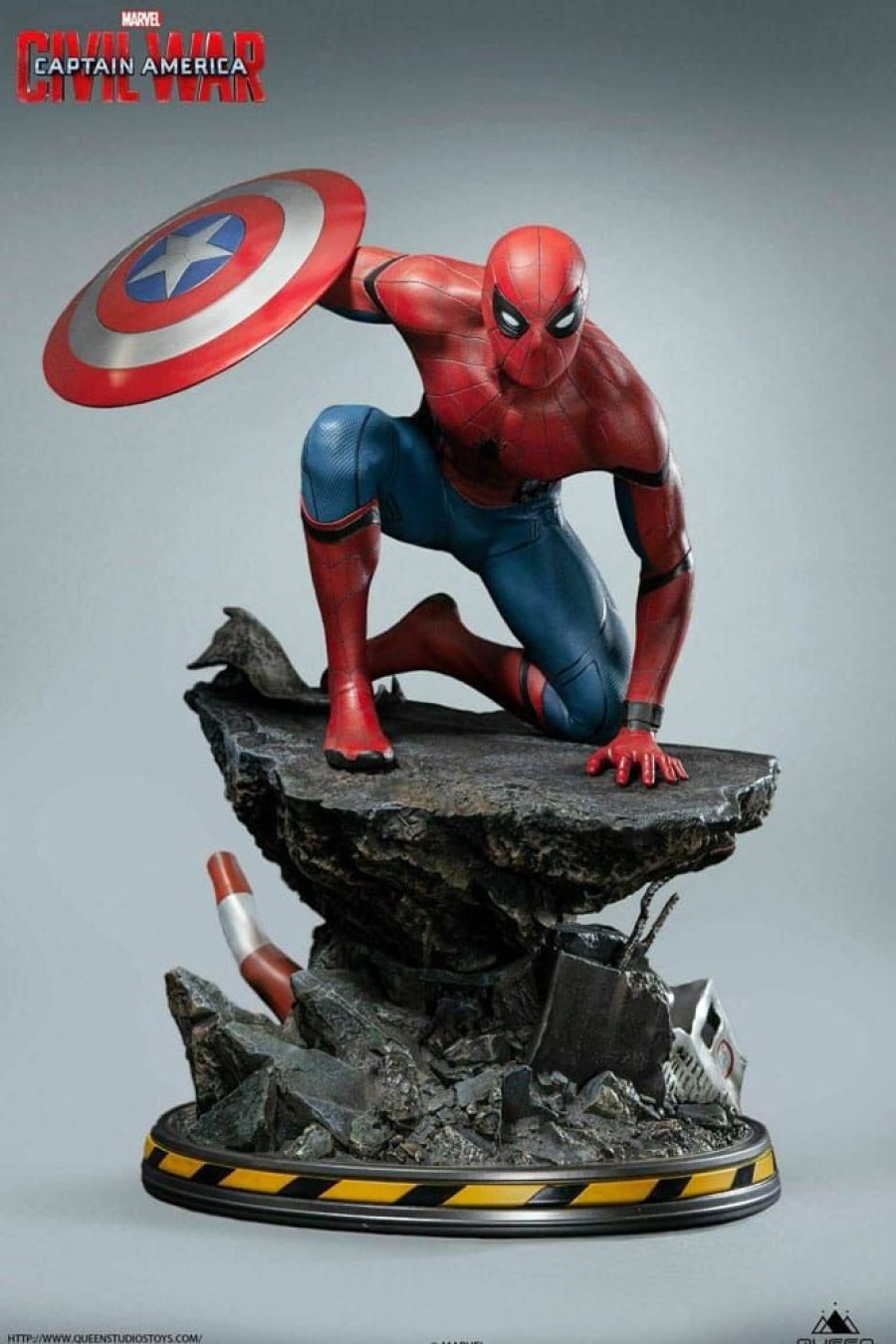 Categories Animetal | Captain America Civil War 1/4 Statue Spider-Man Captain America Regular Version 40 Cm