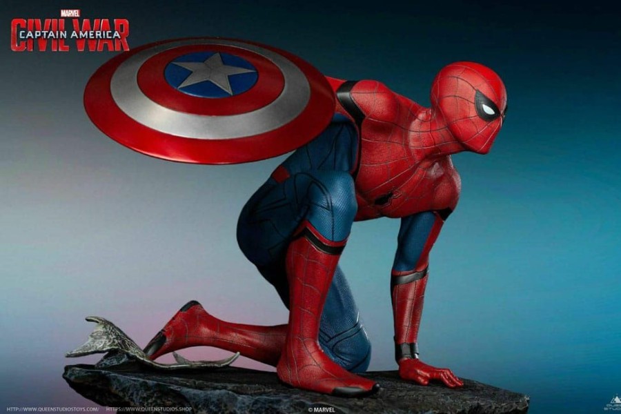 Categories Animetal | Captain America Civil War 1/4 Statue Spider-Man Captain America Regular Version 40 Cm