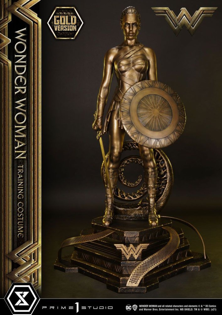 Limited Edition Statues Animetal | Wonder Woman Statue Wonder Woman Training Costume Gold Version 80 Cm