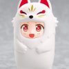 Categories Animetal | Nendoroid More Kigurumi Face Parts Case For Nendoroid Figures White Kitsune 10 Cm