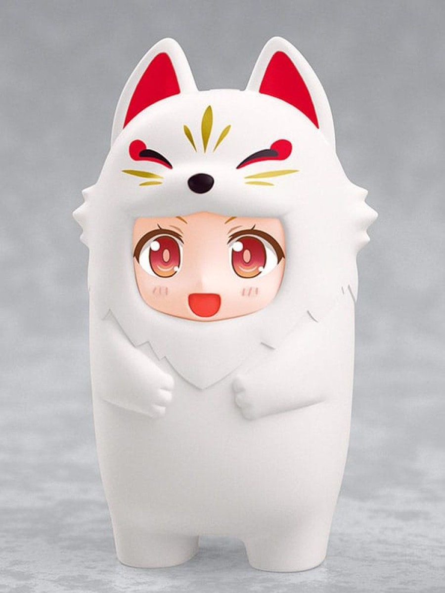 Categories Animetal | Nendoroid More Kigurumi Face Parts Case For Nendoroid Figures White Kitsune 10 Cm