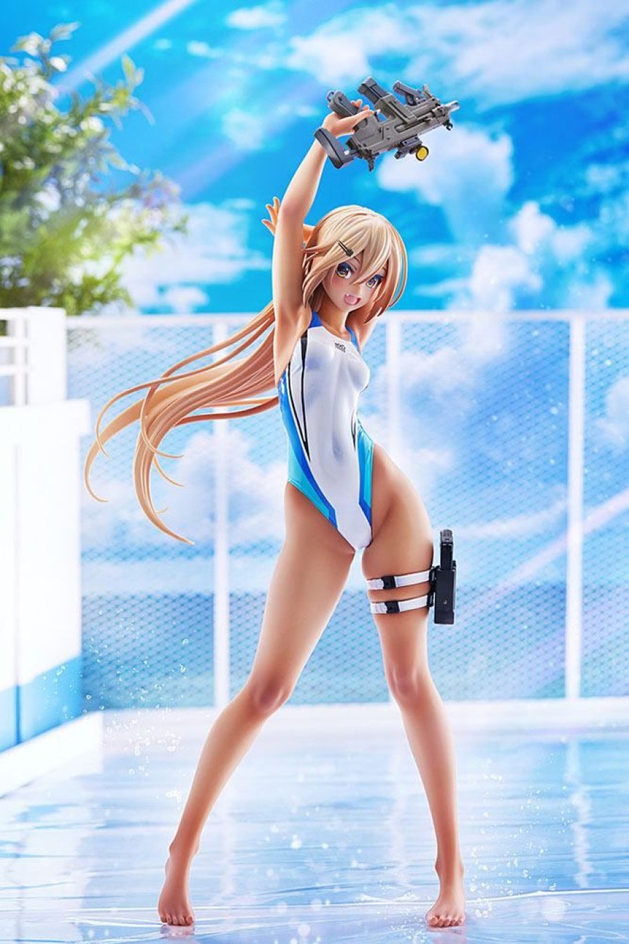 Categories Animetal | Arms Note Pvc Statue 1/7 Kouhai-Chan Of The Swim Club Blue Line Swimsuit Ver. 29 Cm