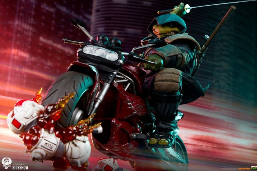 Categories Animetal | Teenage Mutant Ninja Turtles Statue 1/4 The Last Ronin On Bike 53 Cm