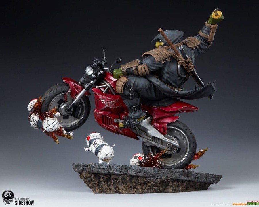 Categories Animetal | Teenage Mutant Ninja Turtles Statue 1/4 The Last Ronin On Bike 53 Cm