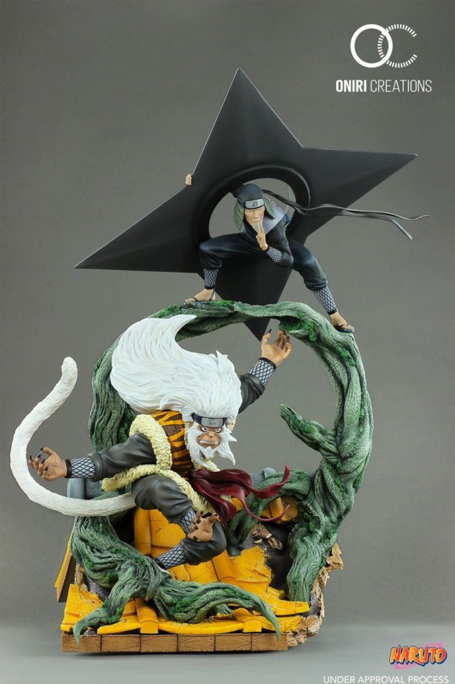 Limited Edition Statues Animetal | Naruto Sandaime Hokage Resin Statue Diorama Limited 1/6 Scale