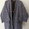 Categories Animetal | Navy Japanese Haori With Traditional Japanese Waves