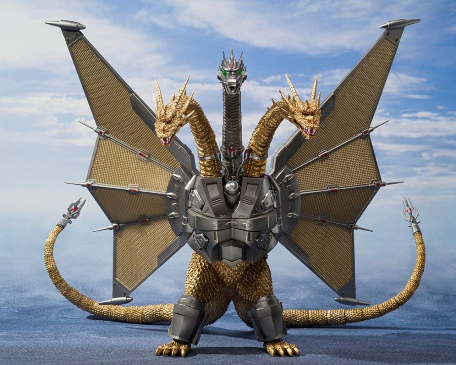 Categories Animetal | Godzilla Vs. King Ghidorah S.H. Monsterarts Action Figure Mecha Ghidorah Shinjuku Decisive Battle Special Set 25 Cm