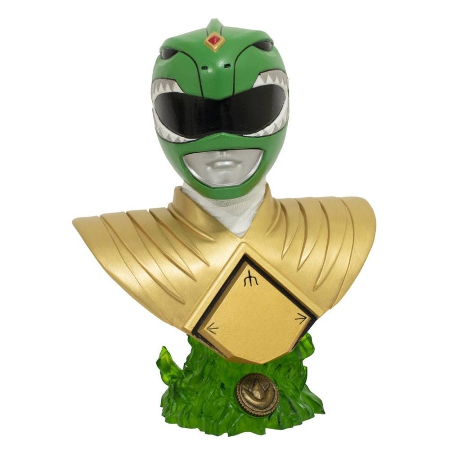 Categories Animetal | Mighty Morphin Power Rangers Legends In 3D Bust 1/2 Green Ranger 25 Cm