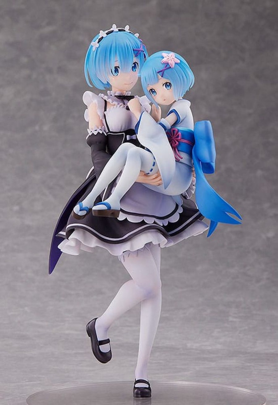 Categories Animetal | Re:Zero Starting Life In Another World Pvc Statue 1/7 Rem & Childhood Rem 23 Cm