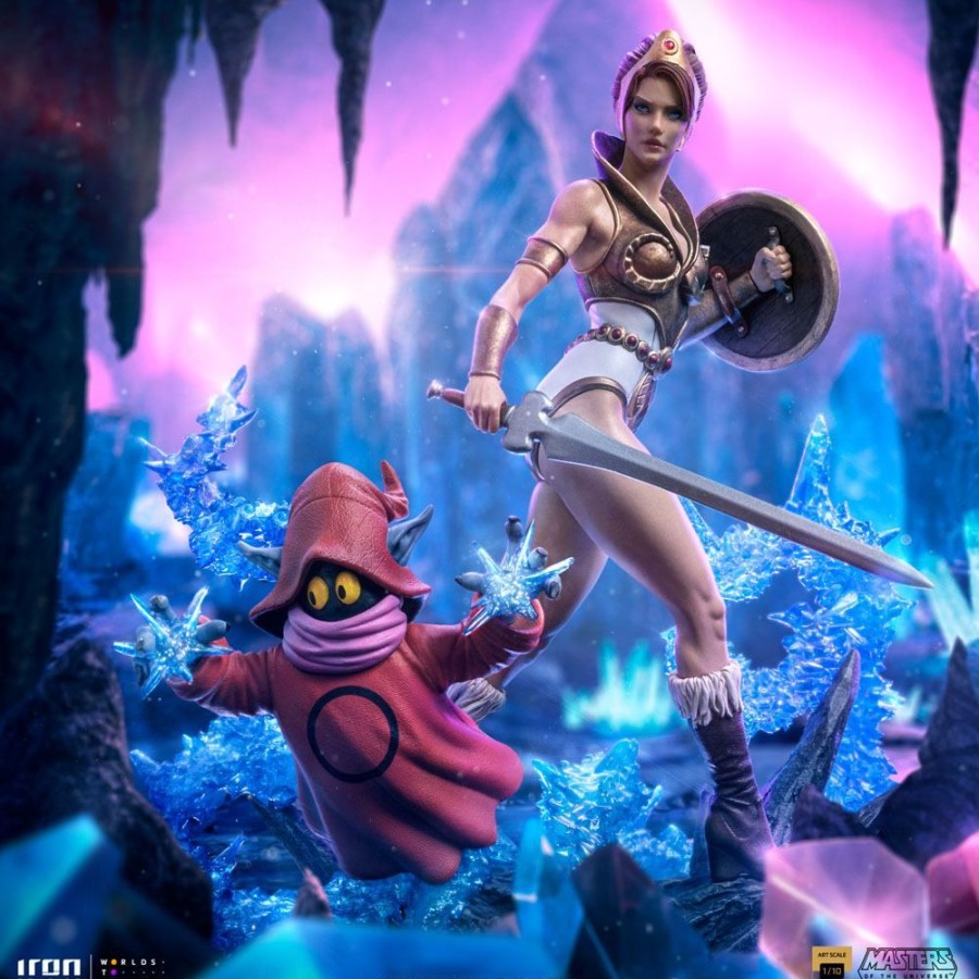 Categories Animetal | Masters Of The Universe Deluxe Art Scale Statue 1/10 Teela & Orko 25 Cm