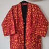 Categories Animetal | Red Japanese Haori With Golden Print