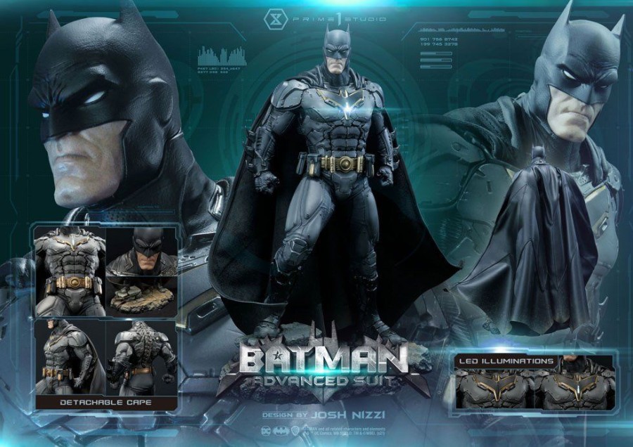 Limited Edition Statues Animetal | Dc Comics Statue Batman Advanced Suit By Josh Nizzi 51 Cm