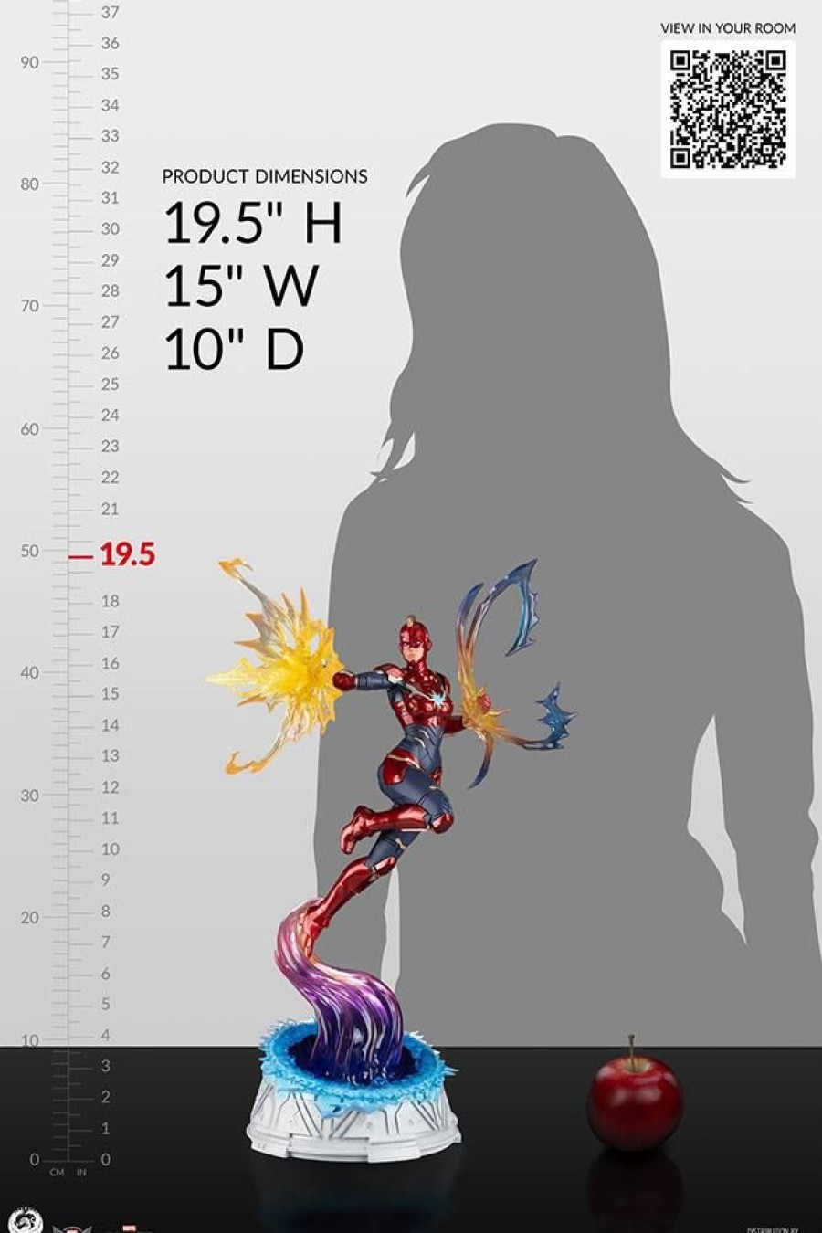 Categories Animetal | Marvel Future Revolution Statue 1/6 Captain Marvel 49 Cm