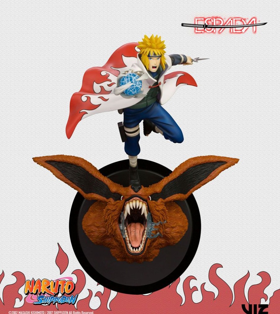 Categories Animetal | Naruto Shippuden Pvc Statue 1/8 Minato Namikaze Vs Nine Tailed Fox 41 Cm