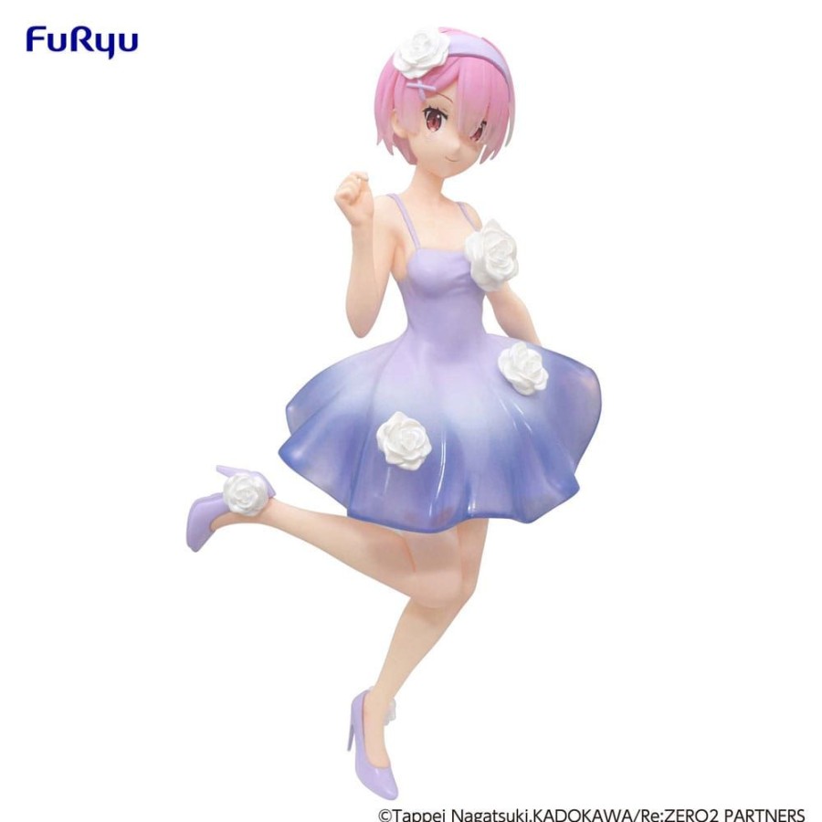 Categories Animetal | Re:Zero Trio-Try-It Bunnies Pvc Statue Ram Flower Dress 21 Cm