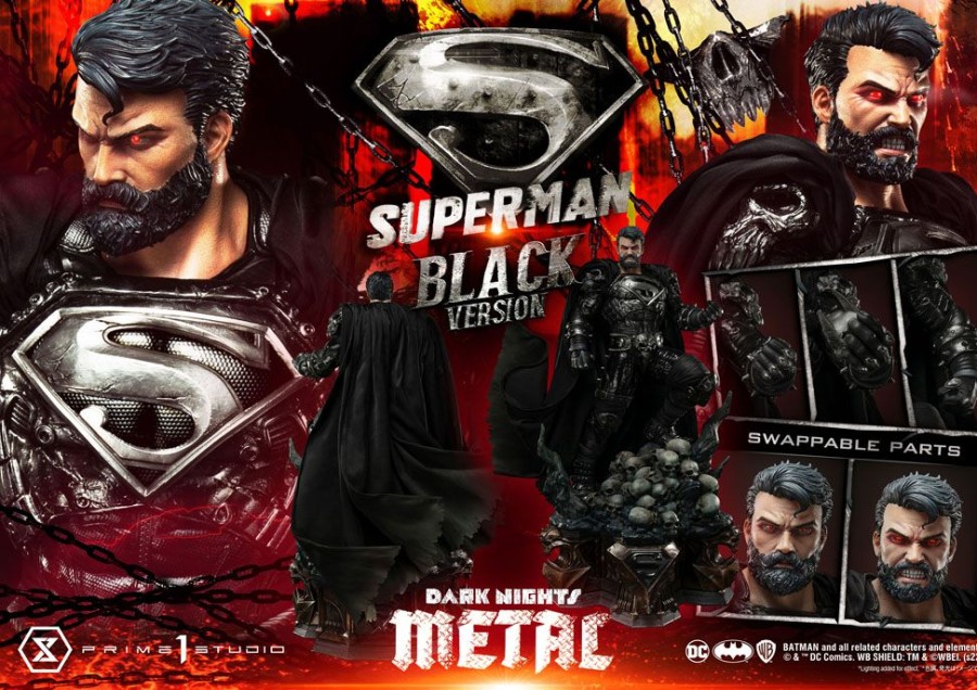 Categories Animetal | Dc Comics Statue 1/3 Superman Black Version 88 Cm