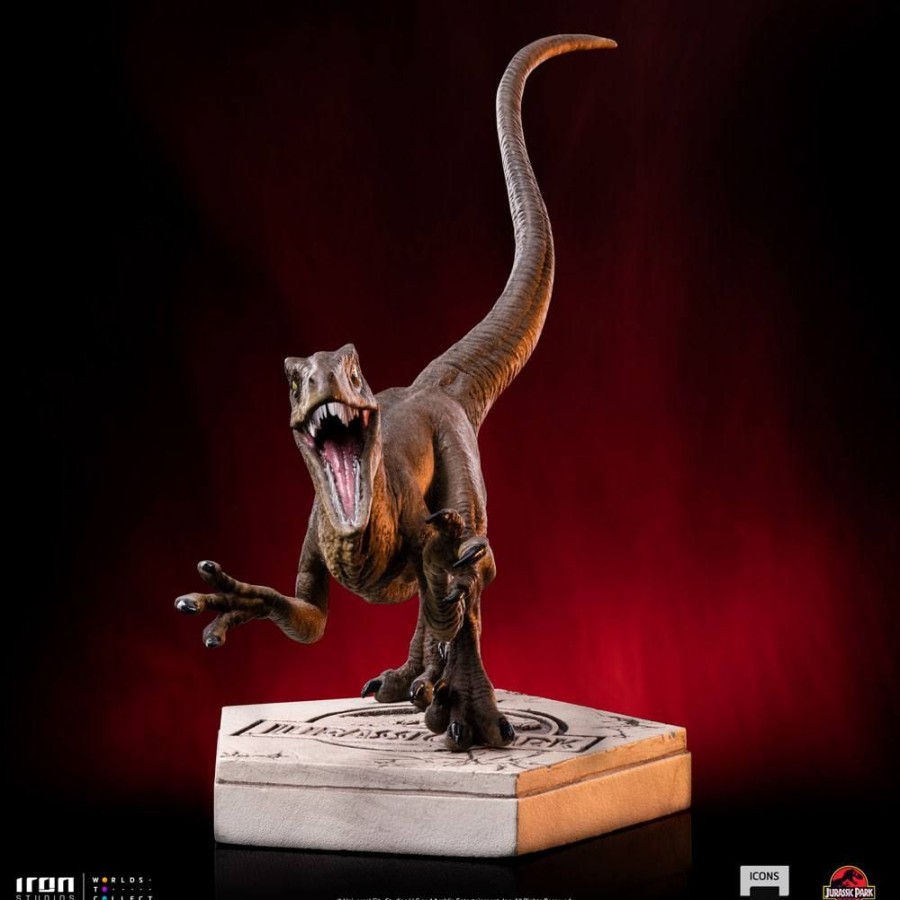 Categories Animetal | Jurassic World Icons Statue Velociraptor A 9 Cm