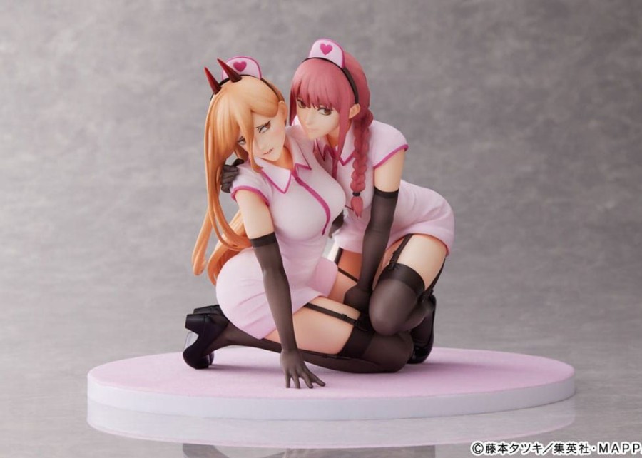 Categories Animetal | Chainsaw Man Pvc Statue 1/7 Power & Makima Nurse Ver. 14 Cm