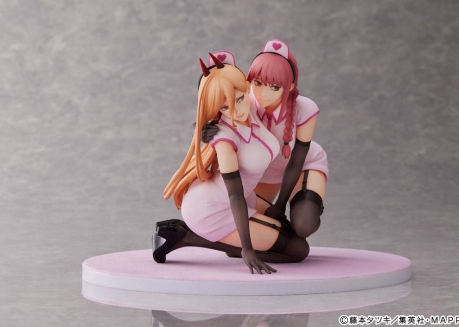 Categories Animetal | Chainsaw Man Pvc Statue 1/7 Power & Makima Nurse Ver. 14 Cm