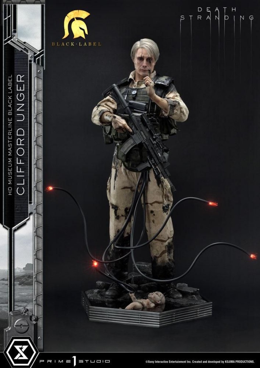 Limited Edition Statues Animetal | Death Stranding Statue 1/2 Clifford Unger Black Label 103 Cm