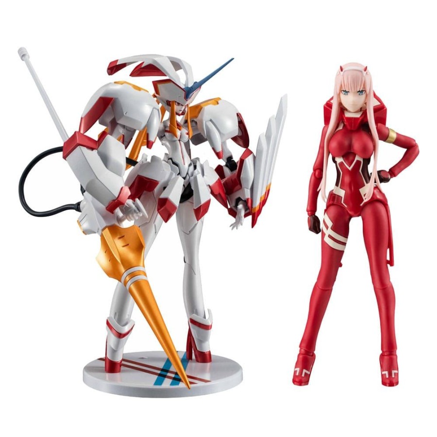 Categories Animetal | Darling In The Franxx S.H. Figuarts X The Robot Spirits Action Figure Zero Two & Strelizia 5Th Anniversary Set 16 Cm