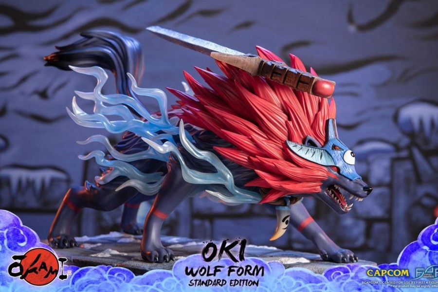 Categories Animetal | Okami Statue Oki (Wolf Form) 35 Cm