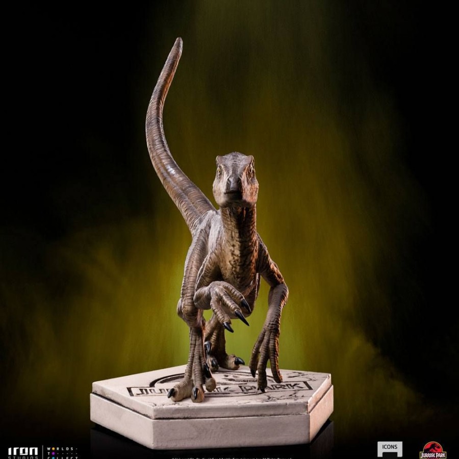 Categories Animetal | Jurassic World Icons Statue Velociraptor B 9 Cm