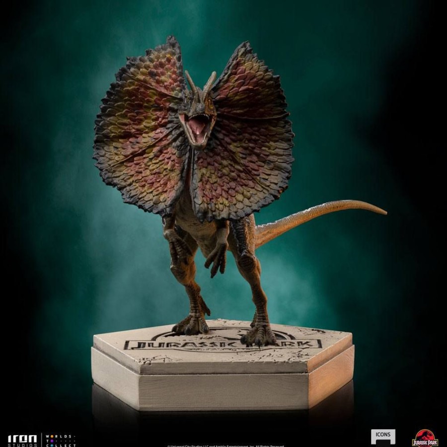 Categories Animetal | Jurassic World Icons Statue Dilophosaurus 9 Cm