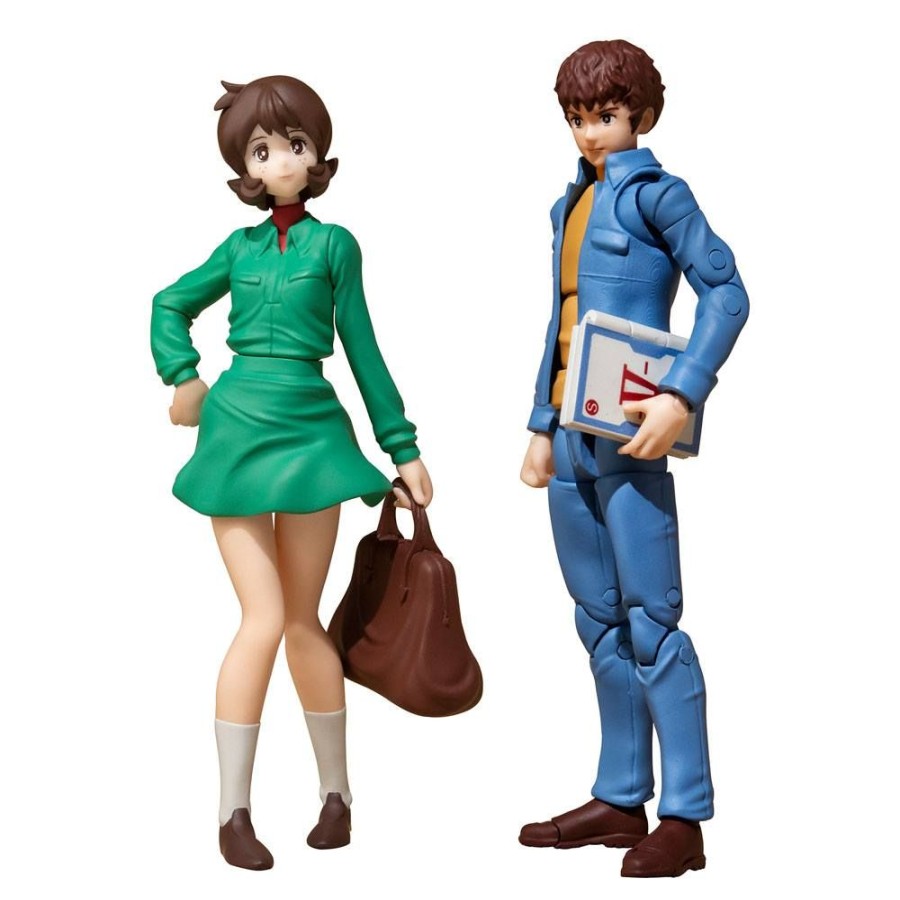 Categories Animetal | Mobile Suit Gundam G.M.G. Action Figure 2-Pack Earth Federation 07 Amuro Ray & Frau Bow 10 Cm