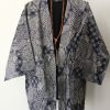 Categories Animetal | Navy Japanese Haori With Traditional Japanese Print