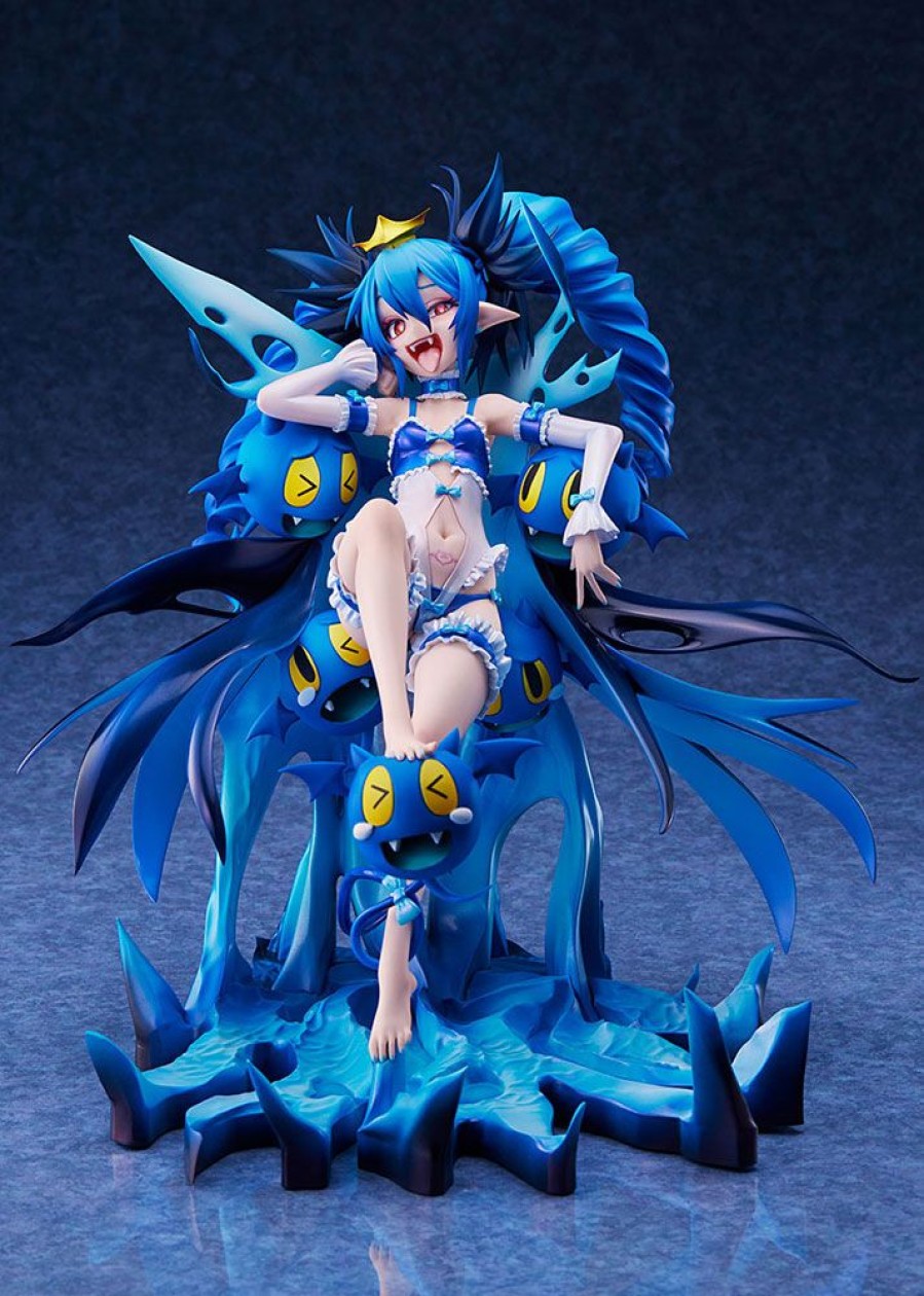 Categories Animetal | Bombergirl Pvc Statue 1/7 Aqua Lewysia Aquablue Vampire Negligee Ver. 25 Cm