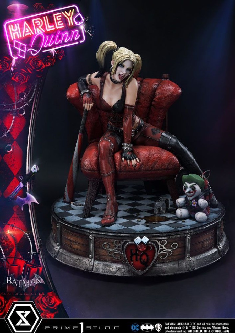 Limited Edition Statues Animetal | Batman Arkham City Statue 1/3 Harley Quinn 58 Cm